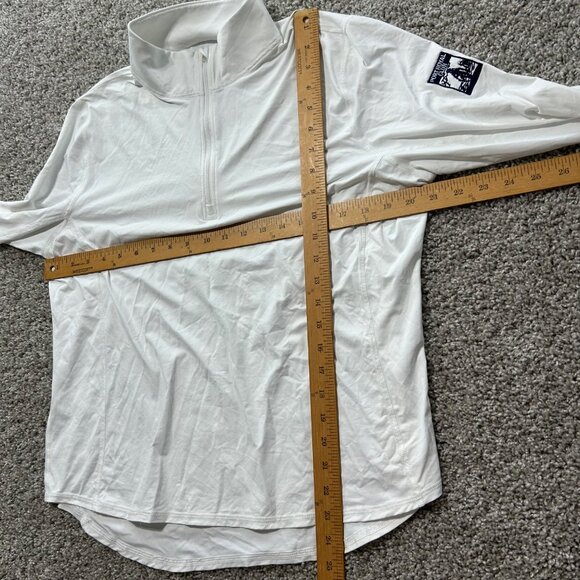 Bloq-Uv White Long Sleeve 1/4 Zip Pullover Shirt X-Large Womens Activewear - Picture 9 of 10